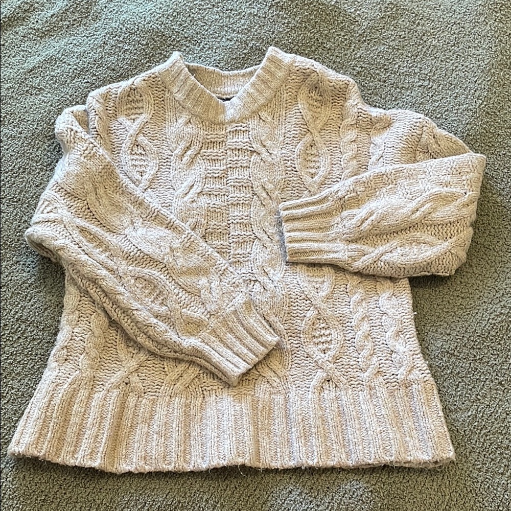 Cozy Cream Cable Knit Sweater